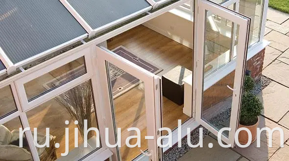 Jihua Aluminium Sunshine House Aluminum Sunroom Glass Sunroom